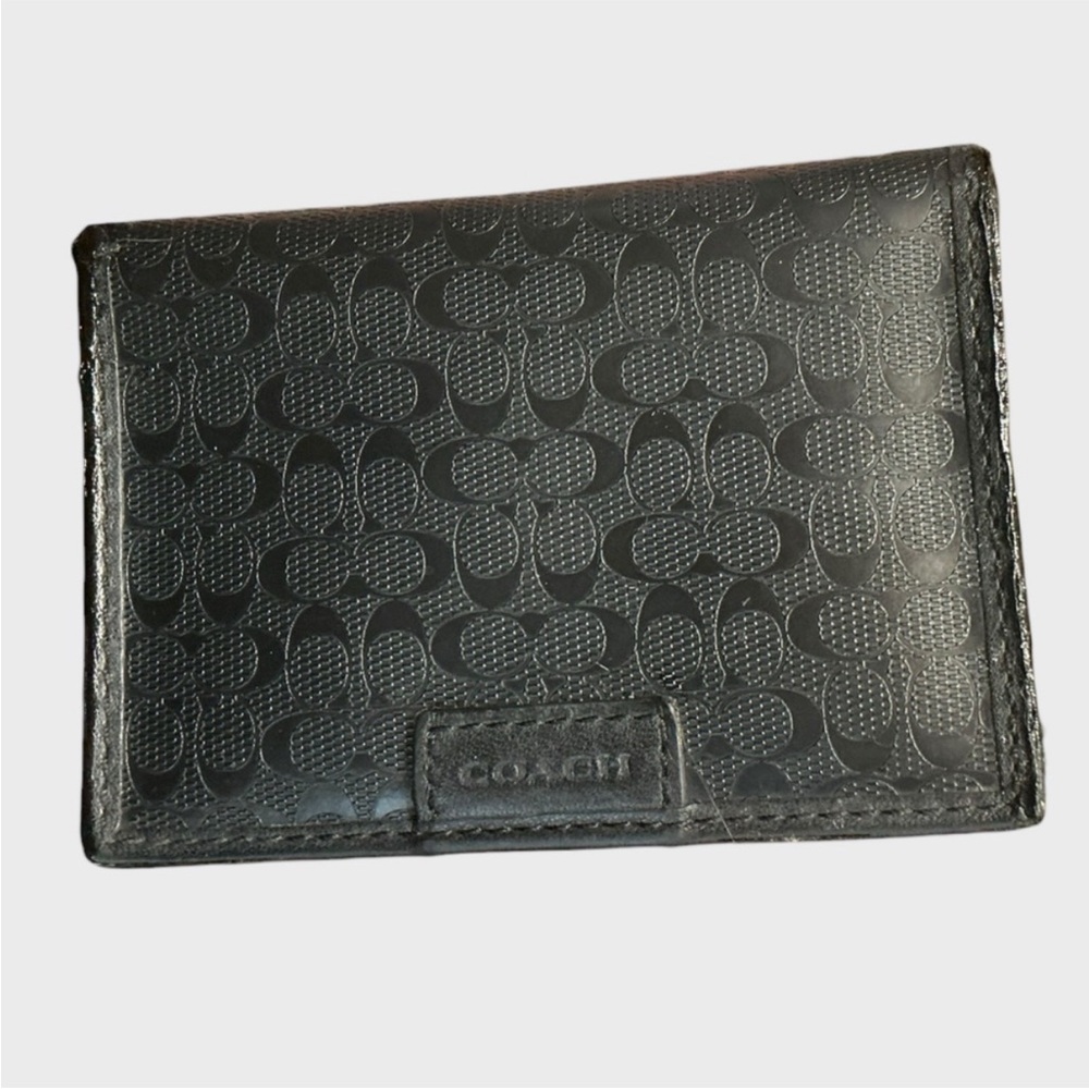 Coach Heritage Signature Embossed Slim Passcase ID Wallet